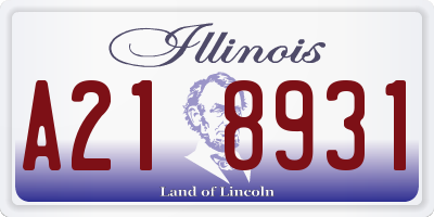IL license plate A218931