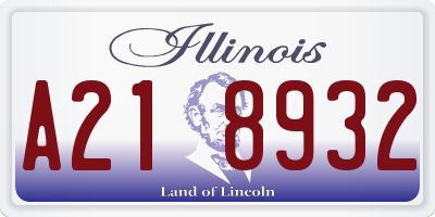 IL license plate A218932