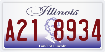 IL license plate A218934