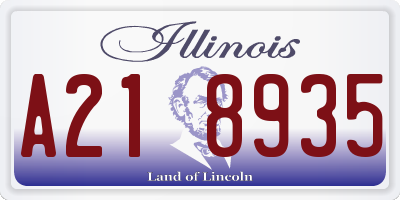 IL license plate A218935