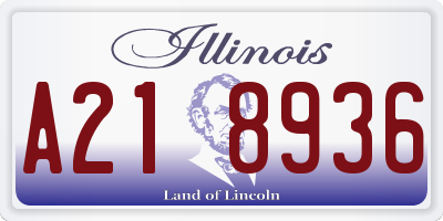 IL license plate A218936