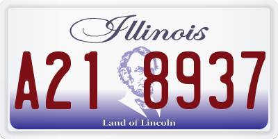 IL license plate A218937