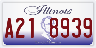 IL license plate A218939