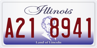 IL license plate A218941