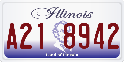 IL license plate A218942