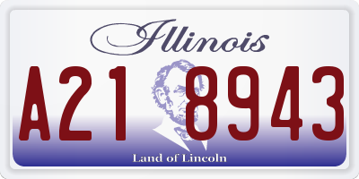 IL license plate A218943