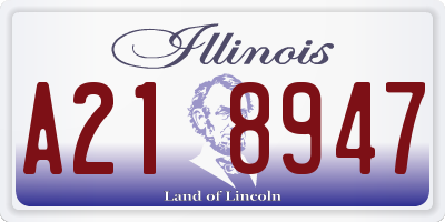 IL license plate A218947