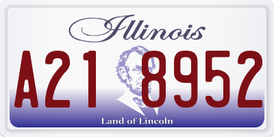 IL license plate A218952