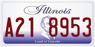 IL license plate A218953