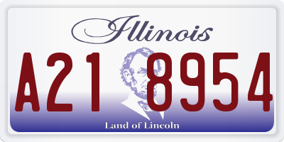 IL license plate A218954
