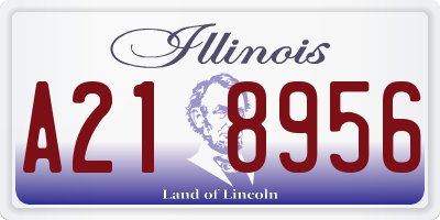 IL license plate A218956