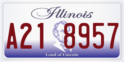 IL license plate A218957