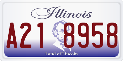 IL license plate A218958