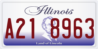 IL license plate A218963
