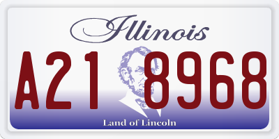 IL license plate A218968