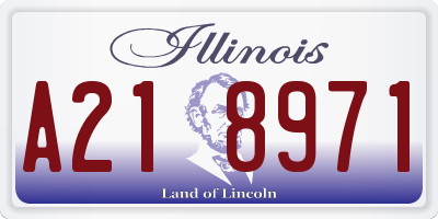 IL license plate A218971