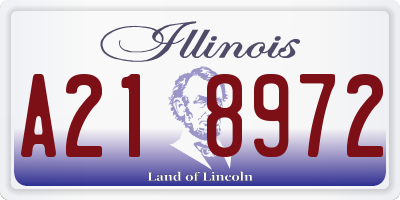 IL license plate A218972