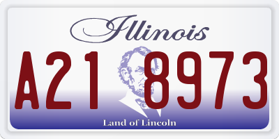 IL license plate A218973