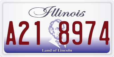 IL license plate A218974