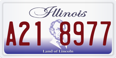 IL license plate A218977