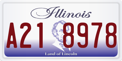 IL license plate A218978