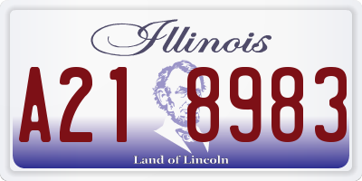 IL license plate A218983