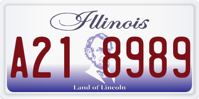 IL license plate A218989