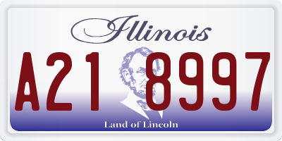 IL license plate A218997