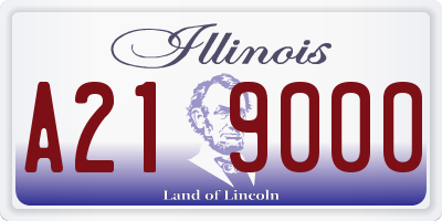 IL license plate A219000