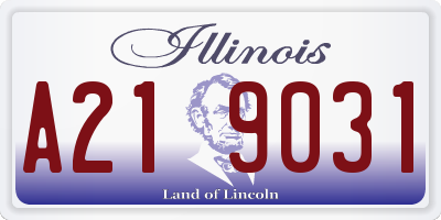 IL license plate A219031