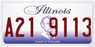 IL license plate A219113