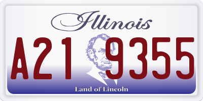 IL license plate A219355