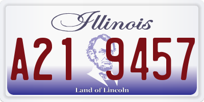 IL license plate A219457