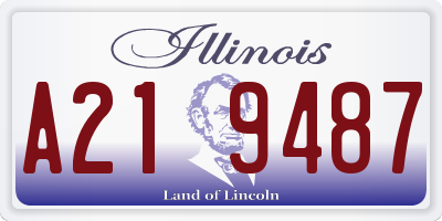 IL license plate A219487
