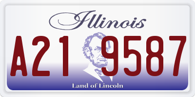 IL license plate A219587
