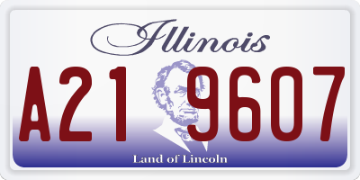 IL license plate A219607