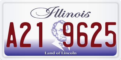 IL license plate A219625