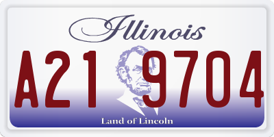 IL license plate A219704