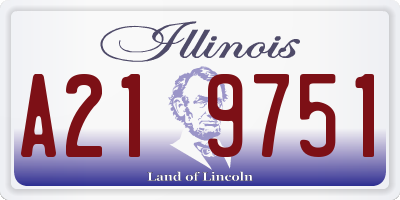 IL license plate A219751