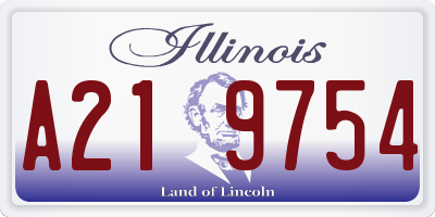 IL license plate A219754