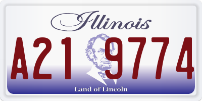 IL license plate A219774