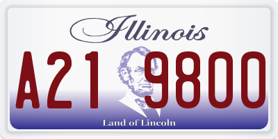 IL license plate A219800