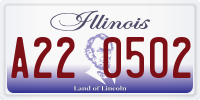 IL license plate A220502