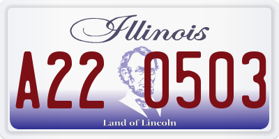 IL license plate A220503