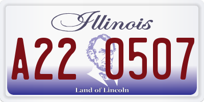 IL license plate A220507