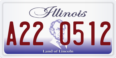 IL license plate A220512