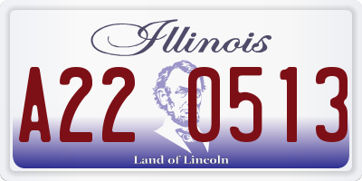 IL license plate A220513