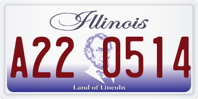 IL license plate A220514