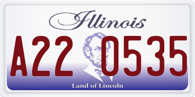 IL license plate A220535