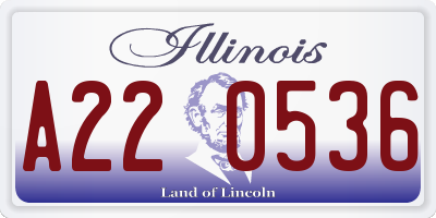 IL license plate A220536